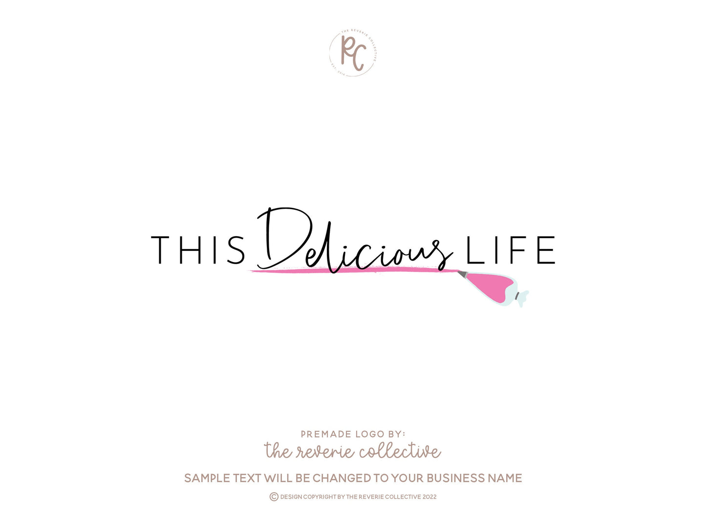 This Delicious Life | Premade Logo Design | Baking, Icing, Frosting, Blog