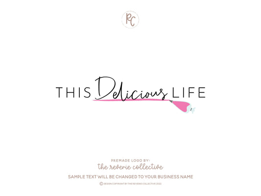 This Delicious Life | Premade Logo Design | Baking, Icing, Frosting, Blog