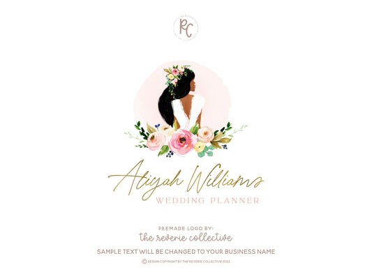 Aliyah Williams | Premade Logo Design | Black Girl, Wedding, Beauty