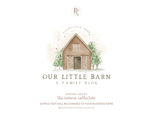 Our Little Barn | Premade Logo Design | House, Home, Realtor, Farmhouse, Ranch