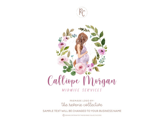 Calliope Morgan | Premade Logo Design | Midwife, Doula, Maternity, Pregnancy