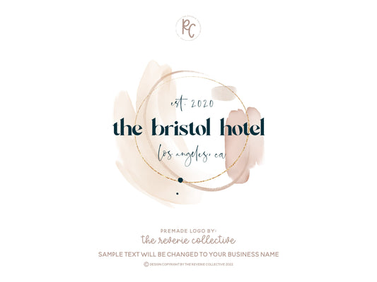The Bristol Hotel | Premade Logo Design | Abstract, Boho, Vintage
