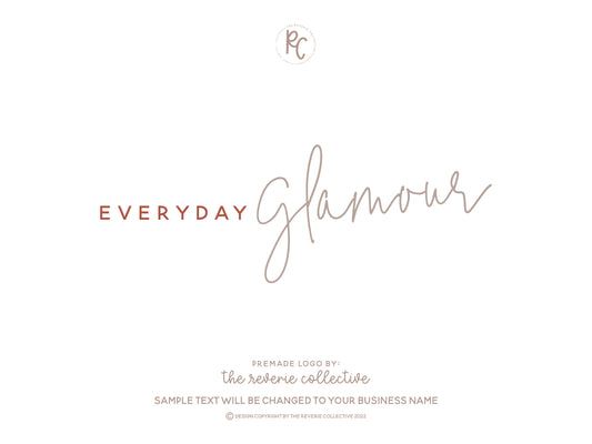 Everyday Glamour | Premade Logo Design | Boho, Neutral, Minimal, Modern