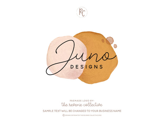 Juno Designs | Premade Logo Design | Abstract Boho, Neutral, Geometric