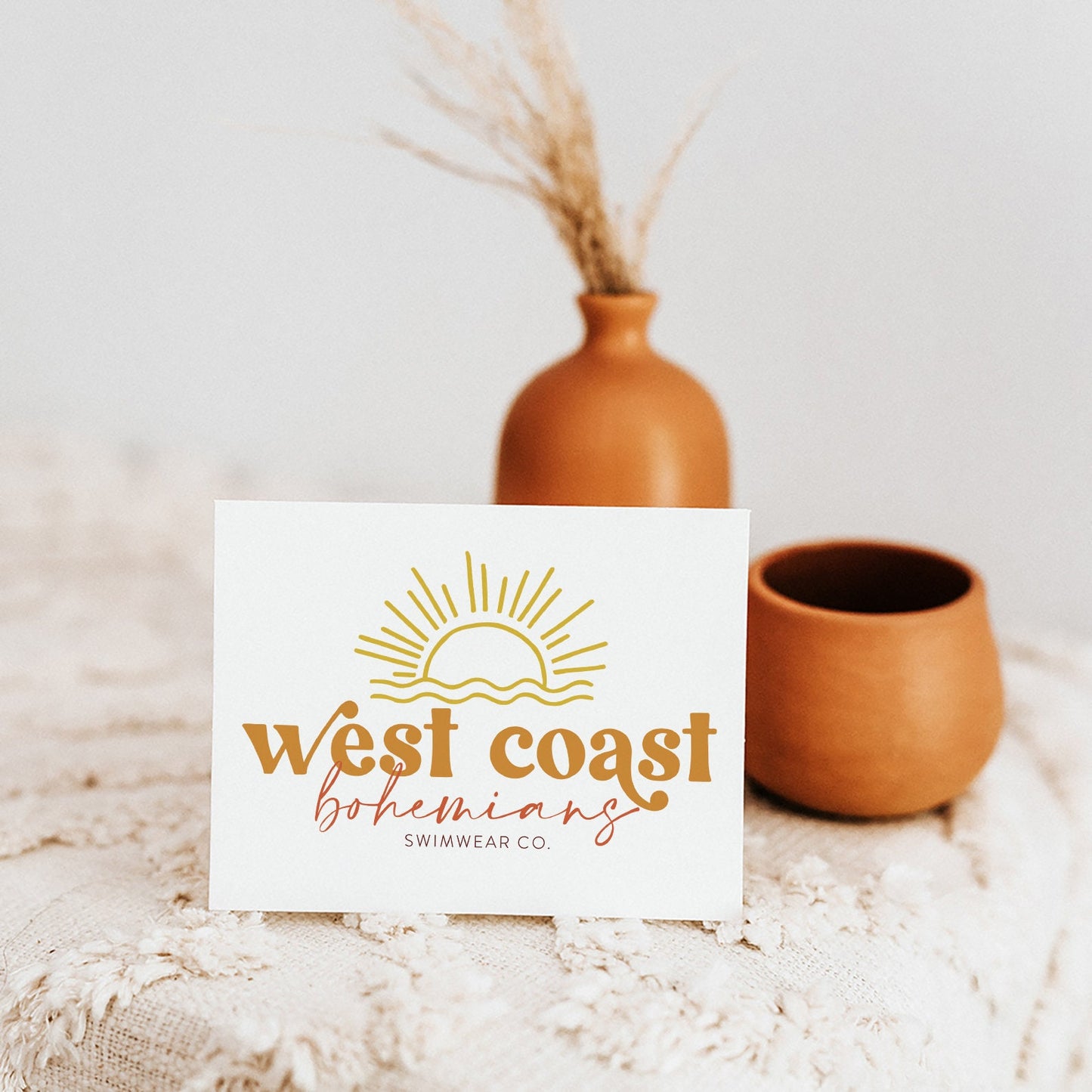West Coast Bohemians | Premade Logo Design | Boho, Colorful, Summer, Retro