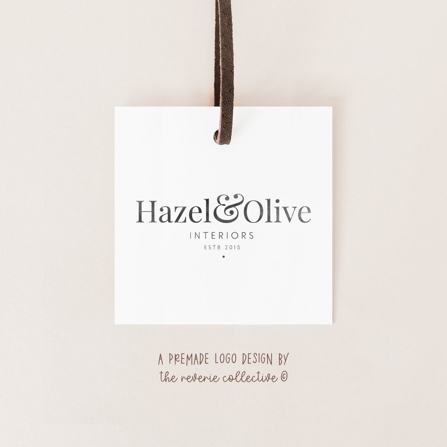 Hazel & Olive | Premade Logo Design | Ampersand, Text Only, Rustic