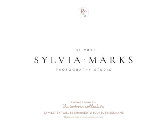 Sylvia Marks | Premade Logo Design | Elegant Font, Modern, Minimal