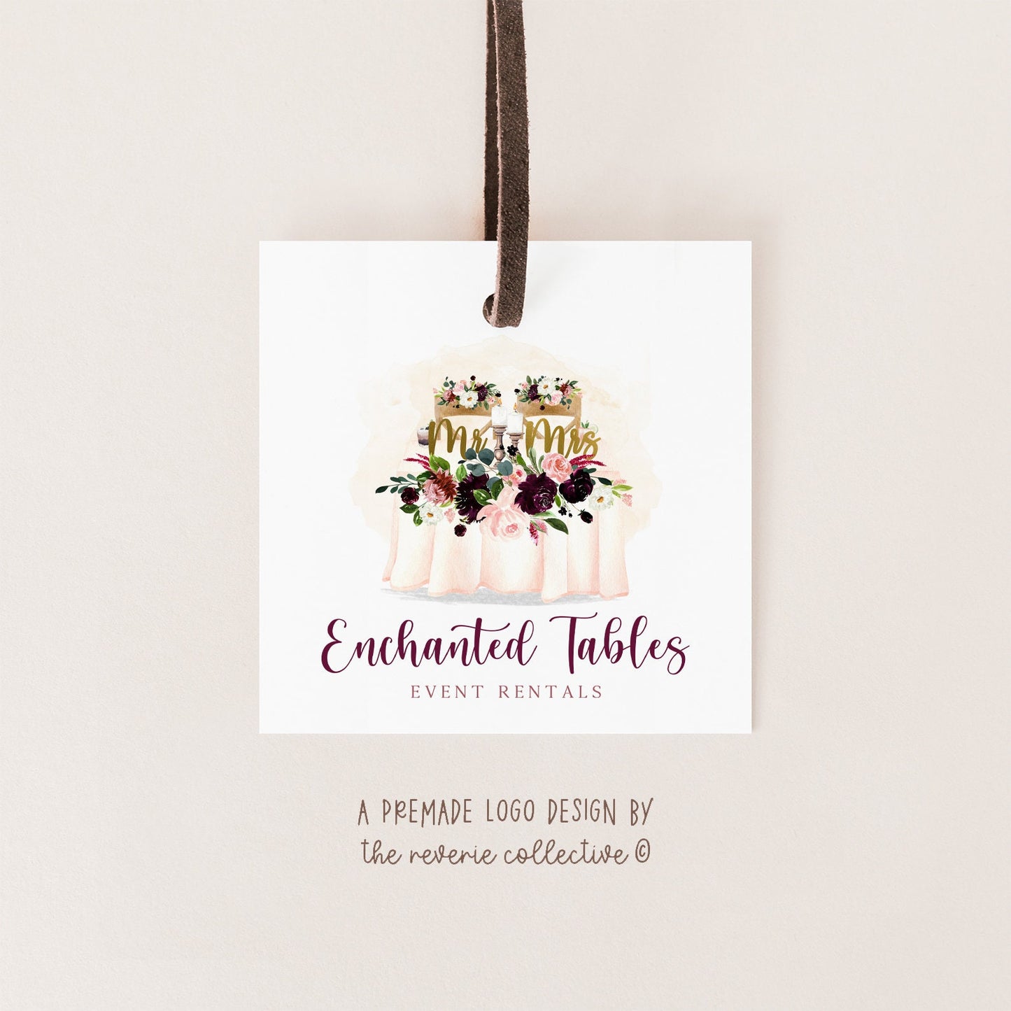 Enchanted Tables | Premade Logo Design | Wedding, Sweetheart Table, Event Rental