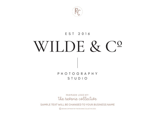 Wilde & Co | Premade Logo Design | Masculine, Rustic, Vintage, Modern, Classic