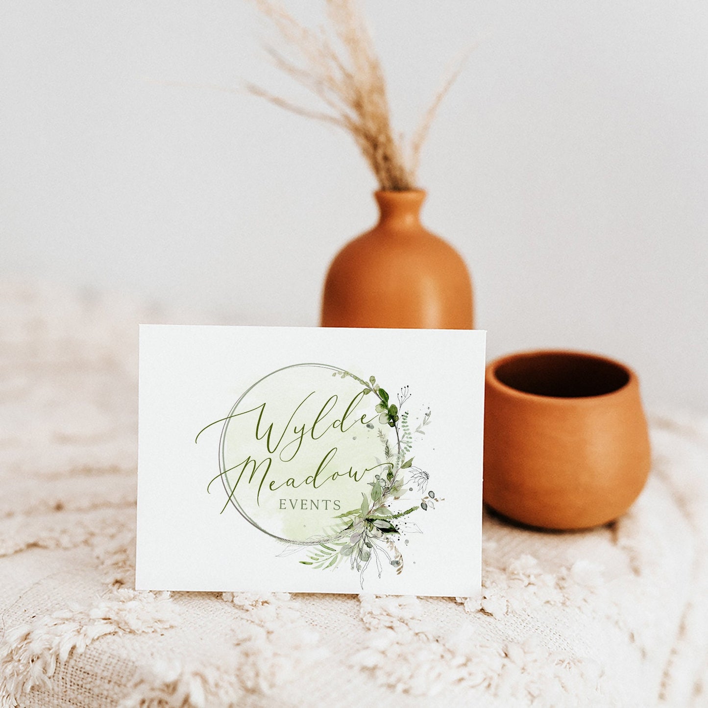 Wylde Meadow | Premade Logo Design | Botanical, Vine, Leaf, Greenery