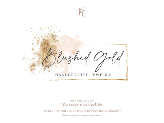 Blushed Gold | Premade Logo Design | Bohemian, Makeup, Boho, Jewelry