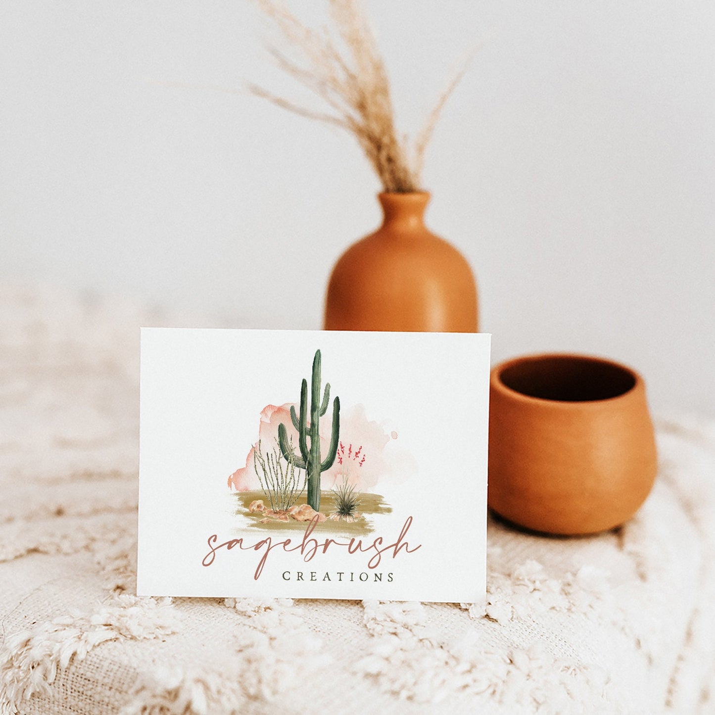 Sagebrush Creations | Premade Logo Design | Cactus, Desert Plants, Boho, Western
