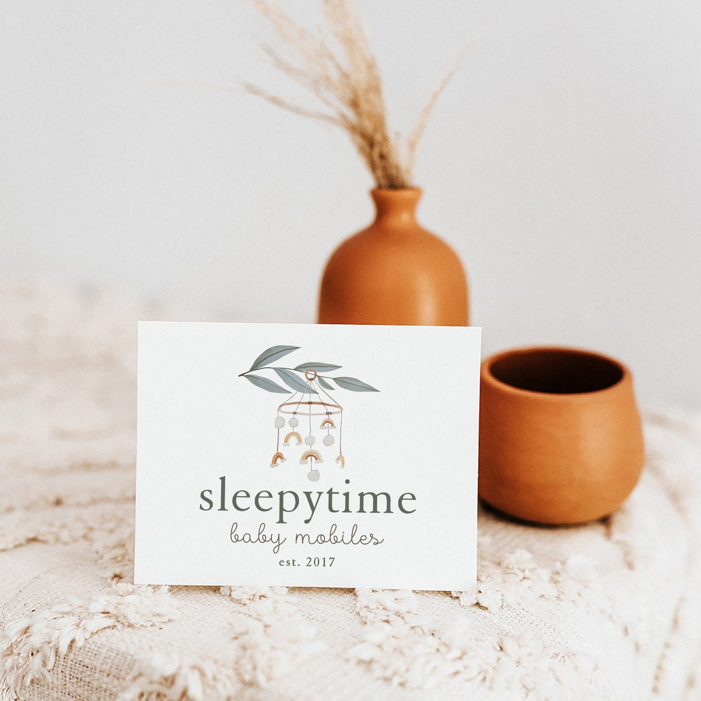 Sleepytime | Premade Logo Design | Baby Mobile, Newborn, Nursery, Bohemian